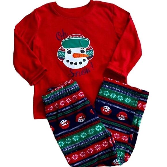 Jammies For Your Families Snowman Fairisle Top & Microfleece Bottoms Pajama Set - Picture 12 of 12